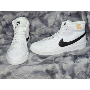 NWB Nike Court Royale 2 Mid White Black Onyx Mens Shoes Size 9 CQ9179 100